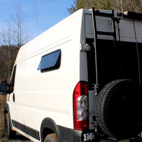 VWD Universal Awning Bunk Window (AW3310) - Exterior View, Installed - Campervan HQ