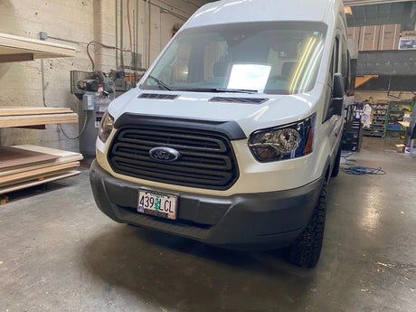 Terrawagen Ford Transit (2015-2020) Aero Hood Spoiler (Front View-1) - Campervan HQ