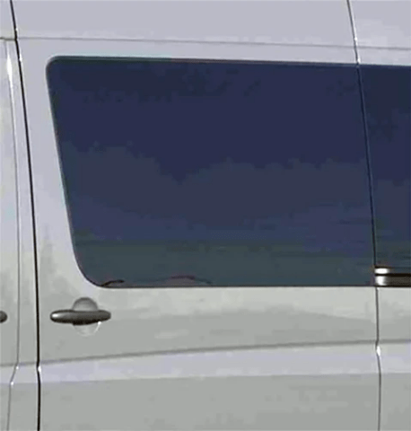 Mercedes Sprinter (2007+) Driver Side Sliding Door Fixed Window ( Front View ) - Campervan HQ