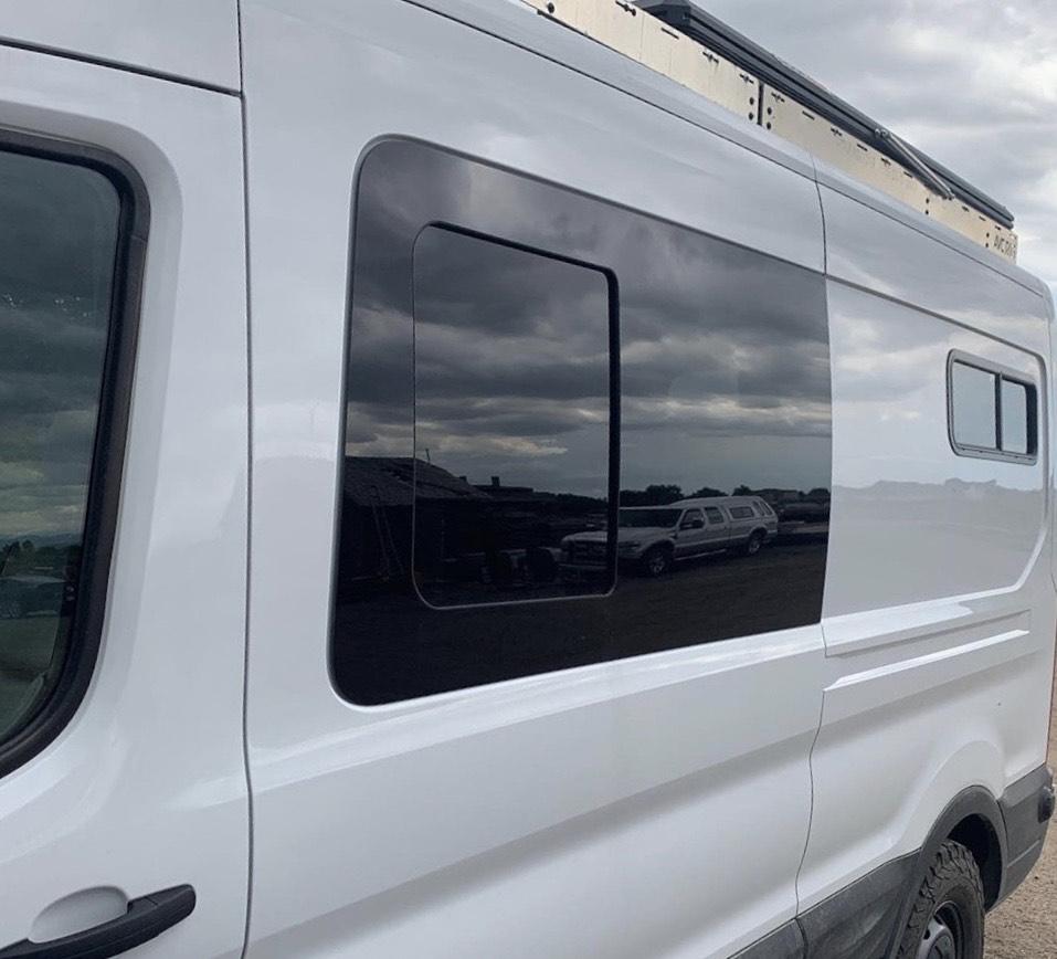 Am Auto Ford Transit 2015 Driver Side Forward Half Slider Screened Wi Campervan Hq 0199