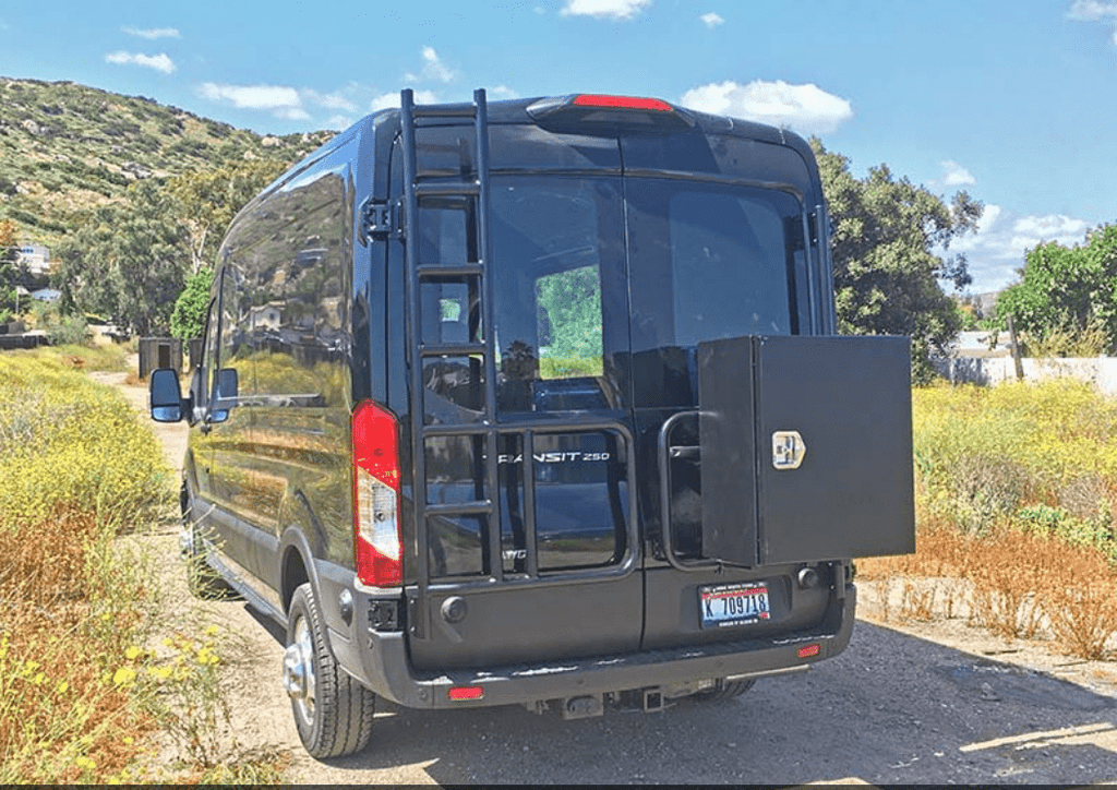 Aluminess Ford Transit Rear Door Ladder (2015+) (STOCK) – Campervan HQ