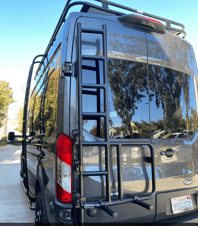 Aluminess Ford Transit Rear Door Ladder 2015 STOCK Campervan HQ