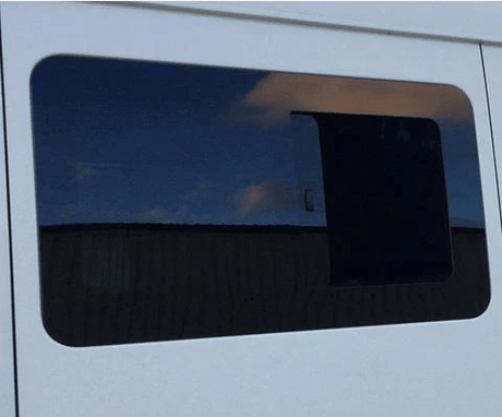 Mercedes Sprinter ( 2002-2006 ) Passenger Side Sliding Door Half-Slider Window ( Open ) - Campervan HQ