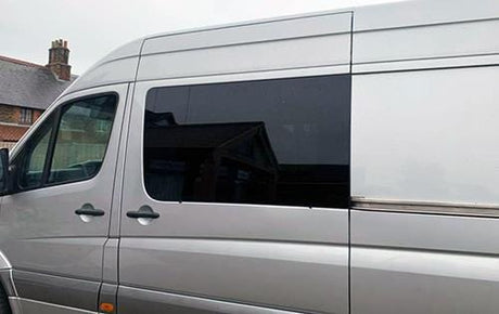 Mercedes Sprinter (2007+) Driver Side Sliding Door Fixed Window ( Side View ) - Campervan HQ